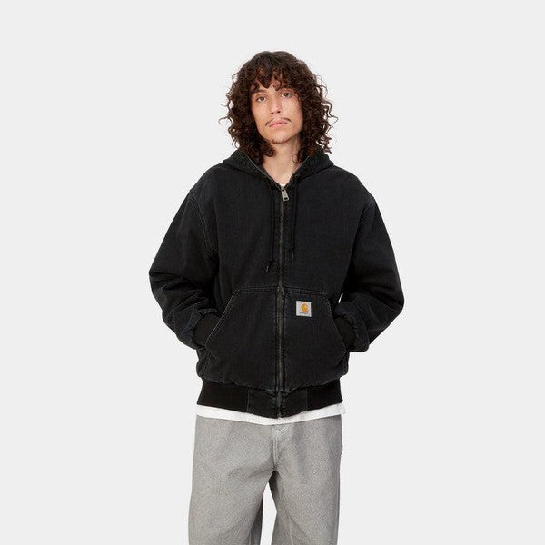 Carhartt WIP OG Active Jacket Winter Black Stone Washed Denim Black Sheep Skate Shop