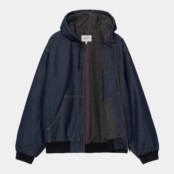 Carhartt WIP OG Active Jacket Winter Blue One Washed Denim-Black Sheep Skate Shop