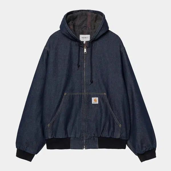 Carhartt WIP OG Active Jacket Winter Blue One Washed Denim-Black Sheep Skate Shop