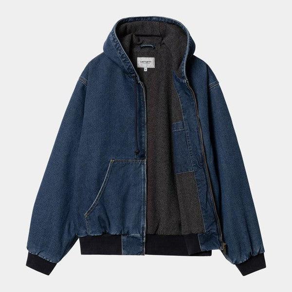 Carhartt WIP OG Active Jacket Winter Blue Stone Washed Denim-Black Sheep Skate Shop