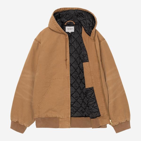 Carhartt WIP OG Active Jacket Winter Jacket Hamilton Brown Stone Canvas-Black Sheep Skate Shop