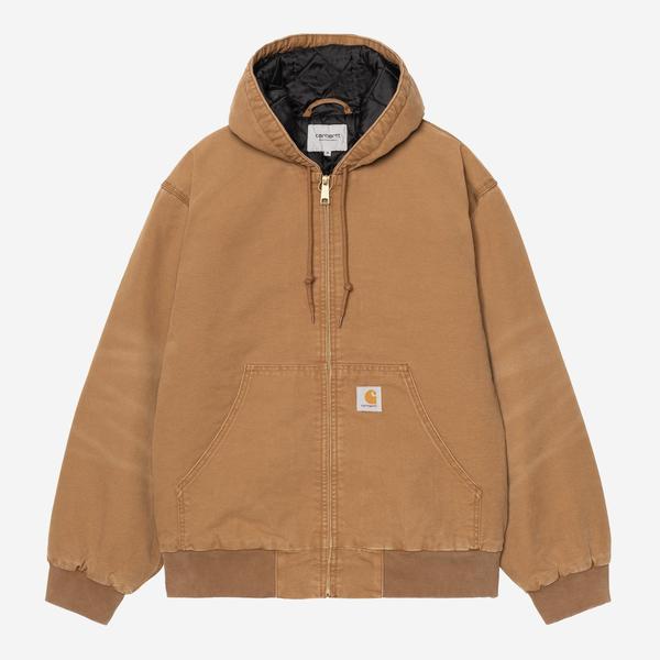 Carhartt WIP OG Active Jacket Winter Jacket Hamilton Brown Stone Canvas-Black Sheep Skate Shop
