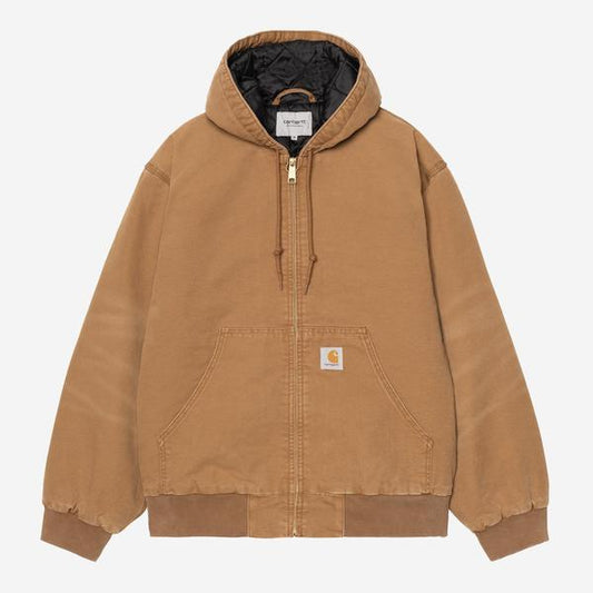 Carhartt WIP OG Active Jacket Winter Jacket Hamilton Brown Stone Canvas-Black Sheep Skate Shop