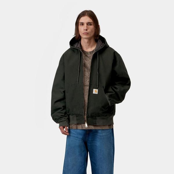 Carhartt WIP OG Active Jacket Winter Raven Green Stone Canvas-Black Sheep Skate Shop