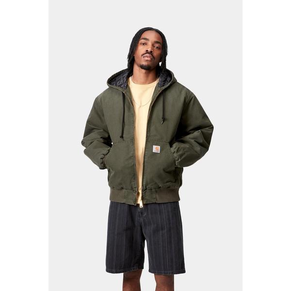 Carhartt WIP OG Active Jacket Winter Stone Canvas Olive – Black