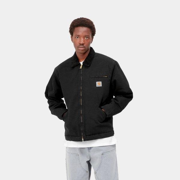 Carhartt WIP OG Detroit Jacket Black Aged Dearborn Canvas-Black Sheep Skate Shop