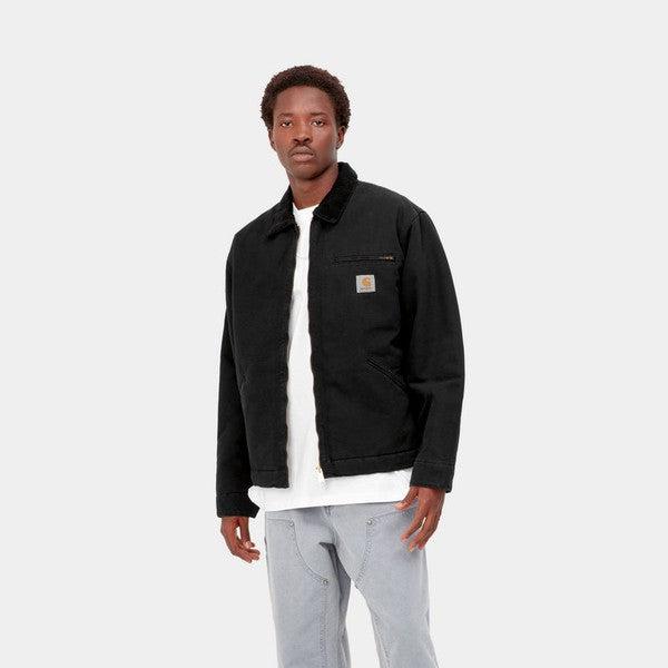 Carhartt WIP OG Detroit Jacket Black Aged Dearborn Canvas-Black Sheep Skate Shop