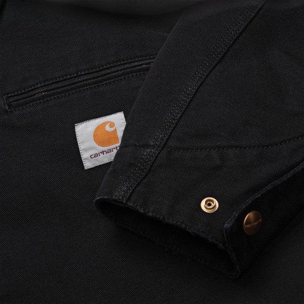 Carhartt WIP OG Detroit Jacket Black Aged Dearborn Canvas-Black Sheep Skate Shop