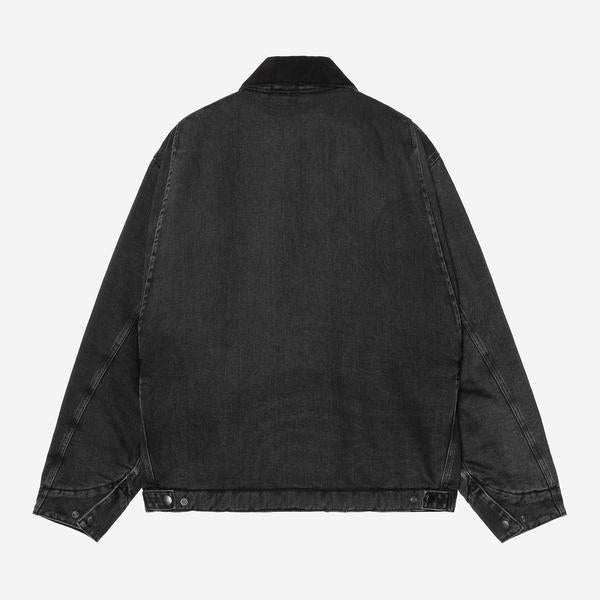 Carhartt WIP OG Detroit Jacket Lined Black - Black Stone Washed Denim-Black Sheep Skate Shop