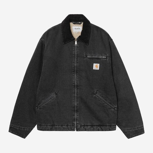 Carhartt WIP OG Detroit Jacket Lined Black - Black Stone Washed Denim-Black Sheep Skate Shop