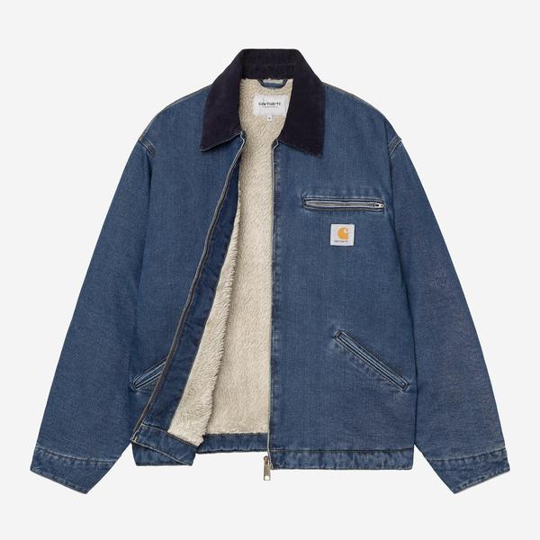 Carhartt WIP OG Detroit Jacket Lined Blue - Dark Navy Stone Washed-Black Sheep Skate Shop