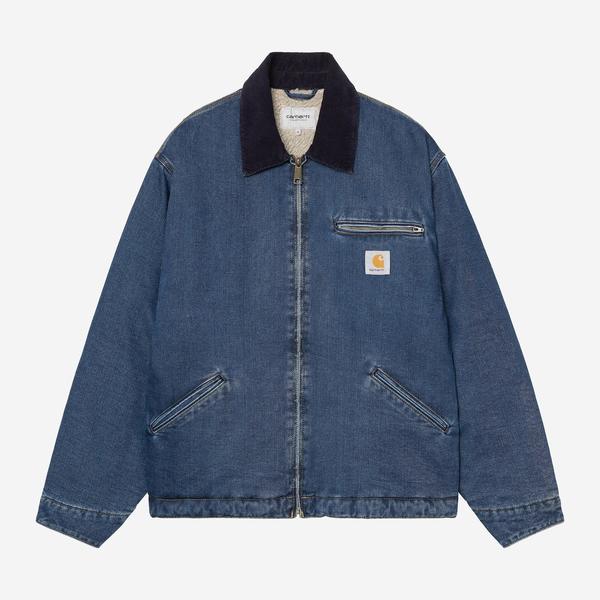 Carhartt デトロイトジャケットライトブルー Carhartt WIP OG Detroit Jacket Lined Blue - Dark Navy Stone Washed