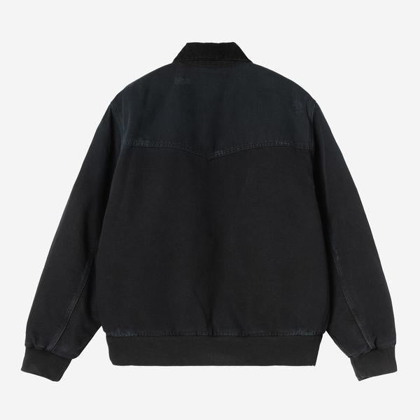 Carhartt WIP OG Santa Fe Jacket Black - Black Grind Wash-Black Sheep Skate Shop