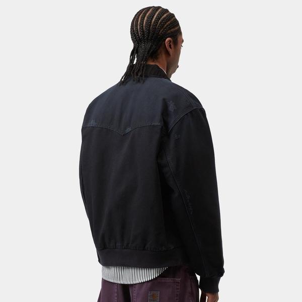 Carhartt WIP OG Santa Fe Jacket Black - Black Grind Wash-Black Sheep Skate Shop