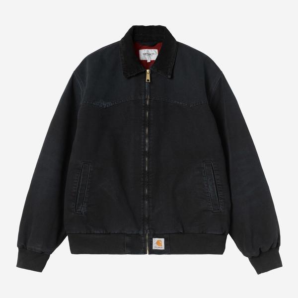 Carhartt WIP OG Santa Fe Jacket Black - Black Grind Wash-Black Sheep Skate Shop