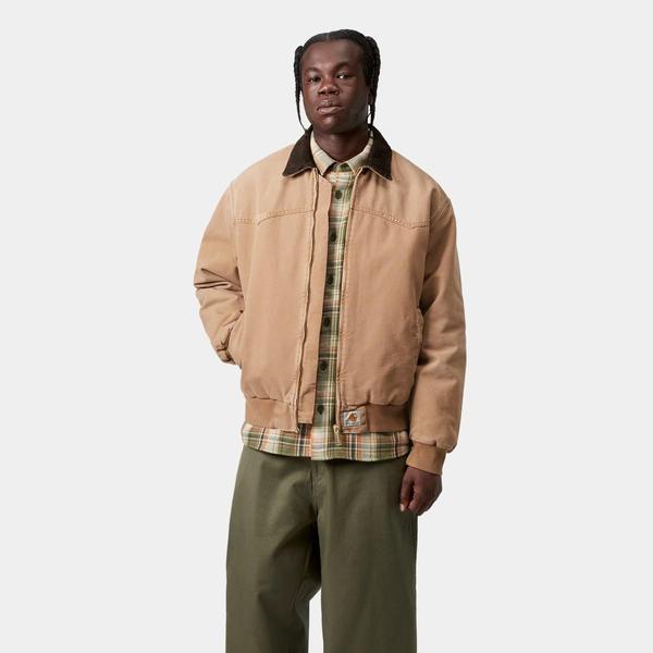 Carhartt WIP OG Santa Fe Jacket Hamilton Brown - Tobacco Grind Wash-Black Sheep Skate Shop