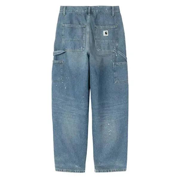 Carhartt WIP OG Single Knee Denim Pant Destroy Wash Splatter Blue-Black Sheep Skate Shop