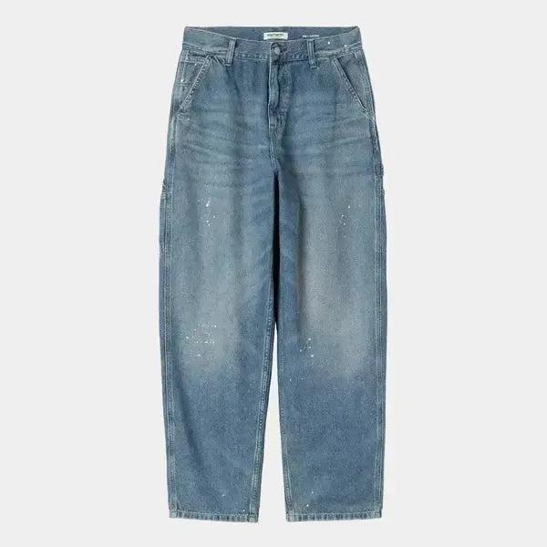 Carhartt WIP OG Single Knee Denim Pant Destroy Wash Splatter Blue-Black Sheep Skate Shop