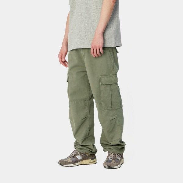 Carhartt WIP Regular Cargo Pant Dollar Green Garment Dyed Moraga Twill-Black Sheep Skate Shop