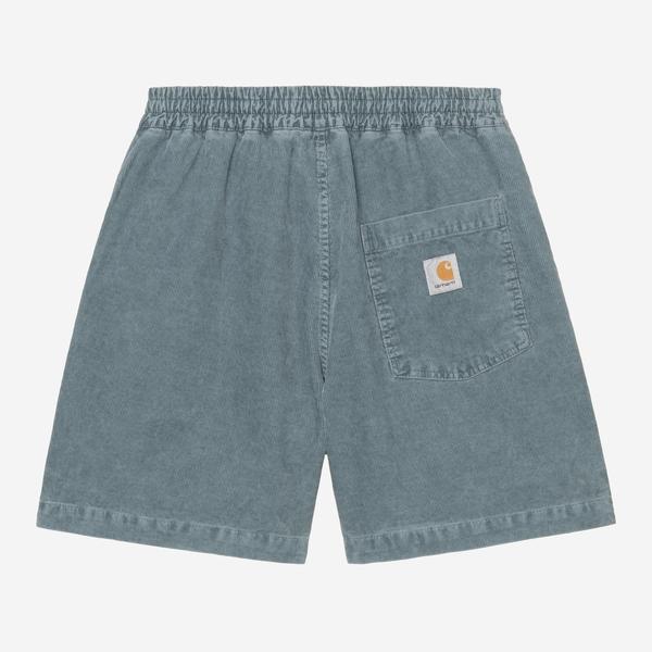 Carhartt WIP Reynold Corduroy Short Cozy Blue Dusky Washed-Black Sheep Skate Shop