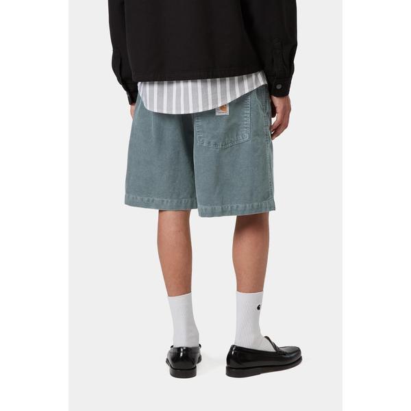 Carhartt WIP Reynold Corduroy Short Cozy Blue Dusky Washed-Black Sheep Skate Shop
