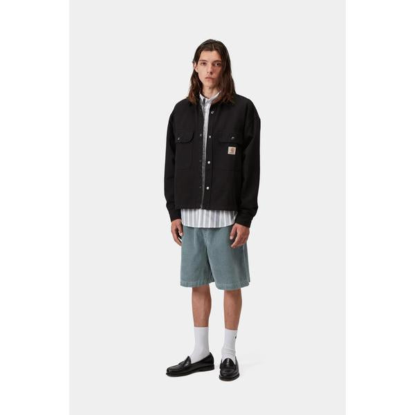 Carhartt WIP Reynold Corduroy Short Cozy Blue Dusky Washed-Black Sheep Skate Shop