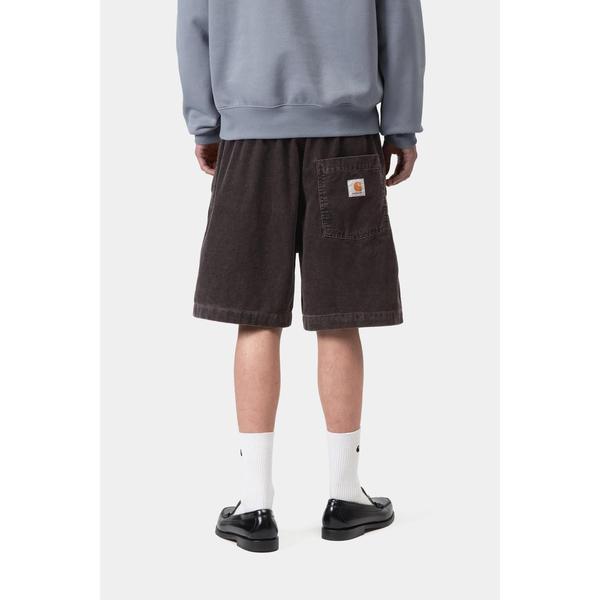 Carhartt WIP Reynold Corduroy Short Shale Dusky Washed-Black Sheep Skate Shop