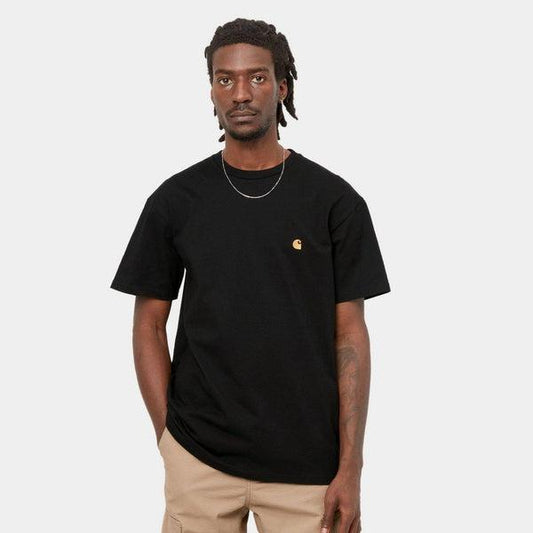 Carhartt WIP S/S Chase T-Shirt Black - Gold-Black Sheep Skate Shop