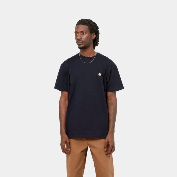 Carhartt WIP S/S Chase T-Shirt Dark Navy - Gold-Black Sheep Skate Shop