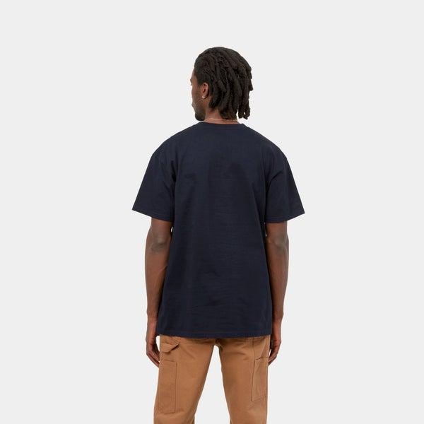 Carhartt WIP S/S Chase T-Shirt Dark Navy - Gold-Black Sheep Skate Shop