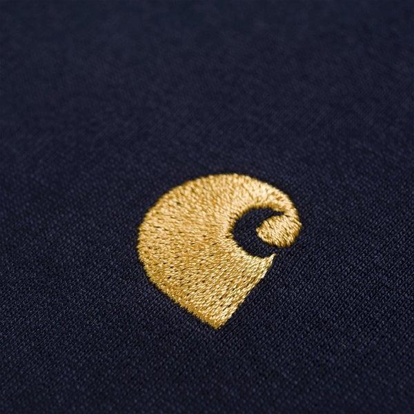 Carhartt WIP S/S Chase T-Shirt Dark Navy - Gold-Black Sheep Skate Shop