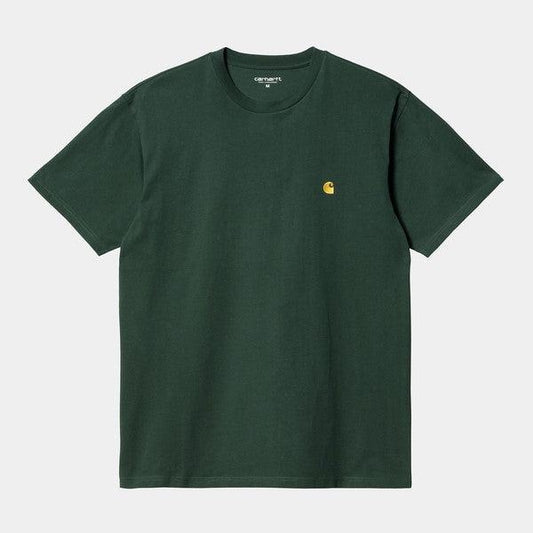 Carhartt WIP S/S Chase T-Shirt Discovery Green - Gold-Black Sheep Skate Shop