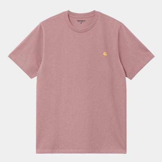 Carhartt WIP S/S Chase T-Shirt Glassy Pink - Gold-Black Sheep Skate Shop