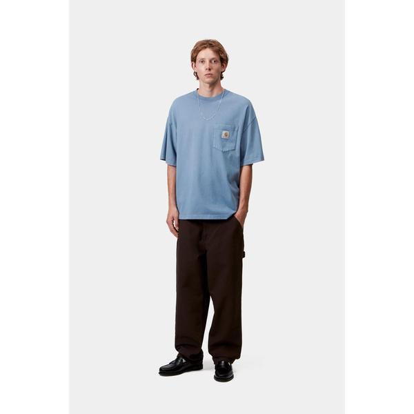 Carhartt WIP S/S Hudson Pocket T-Shirt Sorrent (Chalk Wash)-Black Sheep Skate Shop
