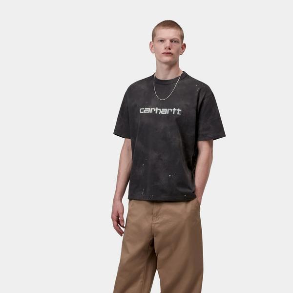 Carhartt WIP S/S Painter T-Shirt Destroy Wash Splatter Black-Black Sheep Skate Shop