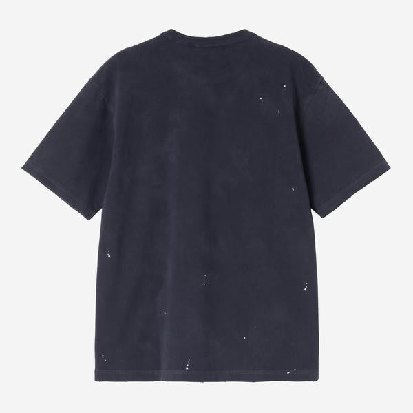 Carhartt WIP S/S Painter T-Shirt Destroy Wash Splatter Dark Navy-Black Sheep Skate Shop