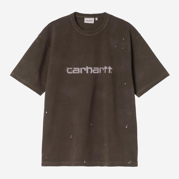 Carhartt WIP S/S Painter T-Shirt Destroy Wash Splatter Tobacco-Black Sheep Skate Shop