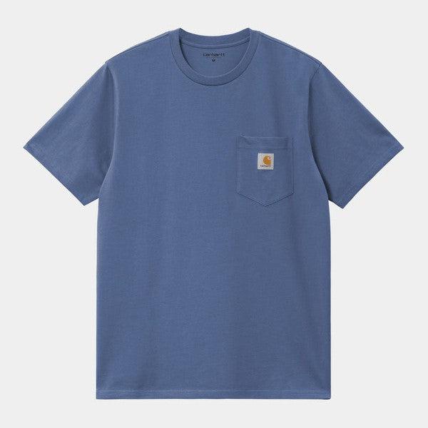 Carhartt WIP S/S Pocket T-Shirt Blue Iris-Black Sheep Skate Shop