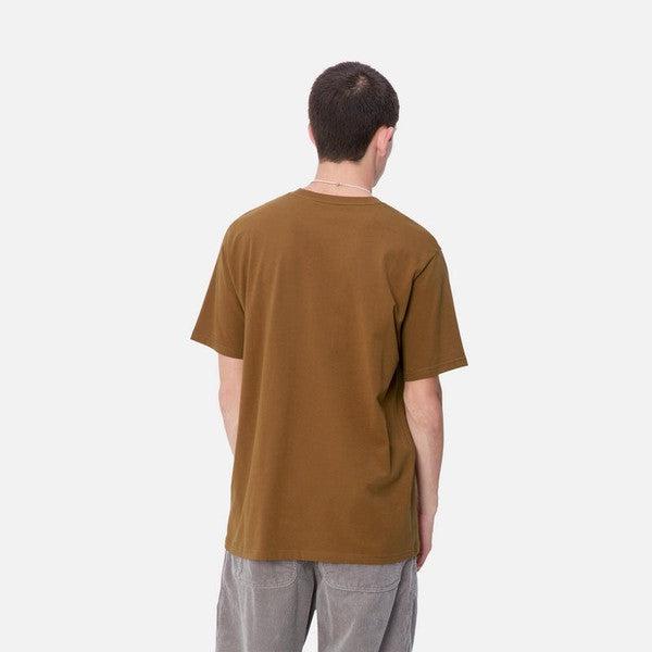 Carhartt WIP S/S Pocket T-Shirt Deep Hamilton Brown-Black Sheep Skate Shop