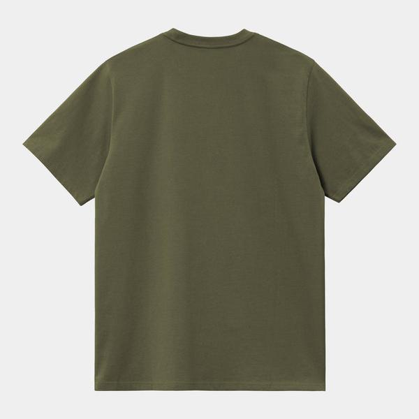 Carhartt WIP S/S Pocket T-Shirt Dollar Green-Black Sheep Skate Shop