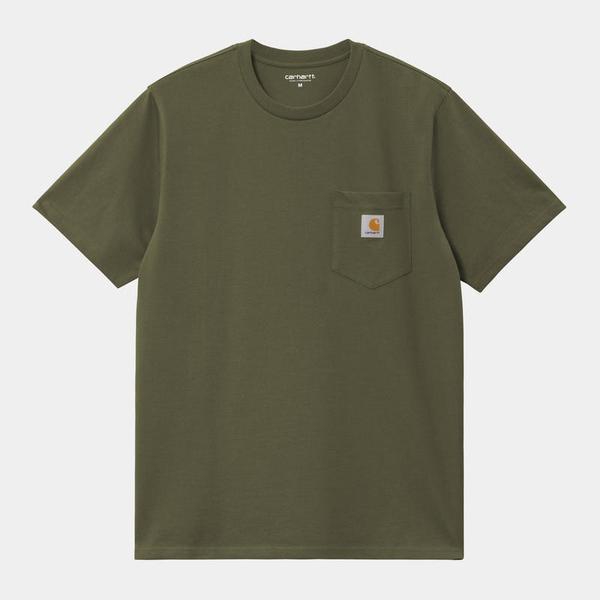 Carhartt WIP S/S Pocket T-Shirt Dollar Green-Black Sheep Skate Shop