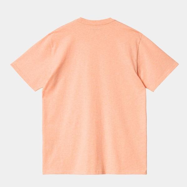 Carhartt WIP S/S Pocket T-Shirt Grapefruit Heather-Black Sheep Skate Shop