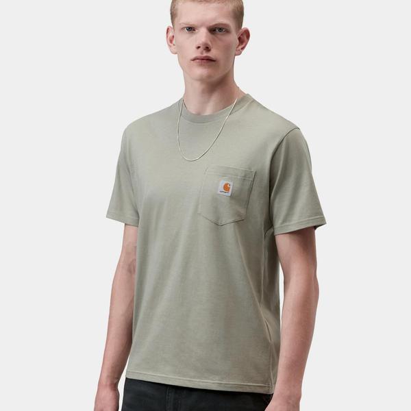 Carhartt WIP S/S Pocket T-Shirt Shady Green-Black Sheep Skate Shop