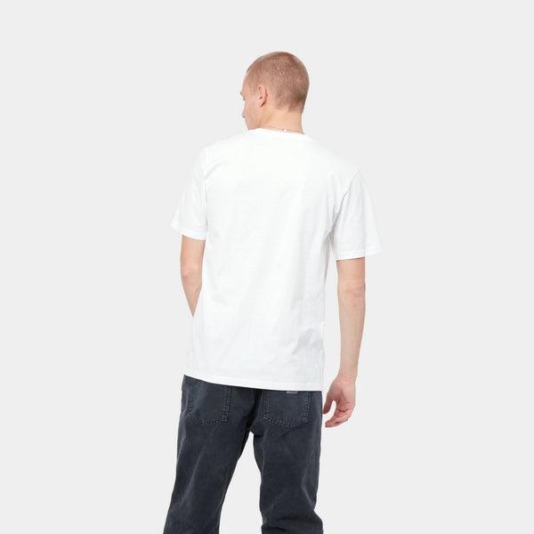 Carhartt WIP S/S Pocket T-Shirt White-Black Sheep Skate Shop