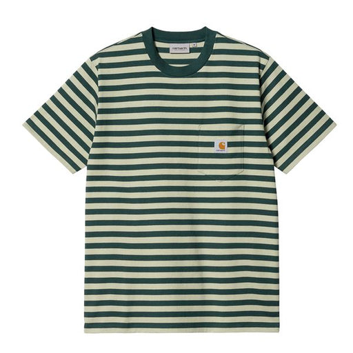Carhartt WIP Scotty Stripe Pocket T-Shirt Botanic - Agave-Black Sheep Skate Shop