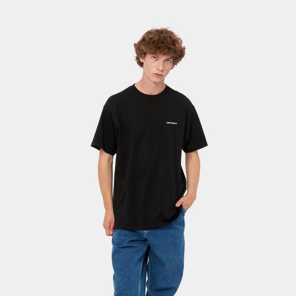 Carhartt WIP Script Embroidery T-Shirt Black-Black Sheep Skate Shop