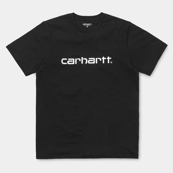 Carhartt WIP Script T-Shirt Black - White-Black Sheep Skate Shop