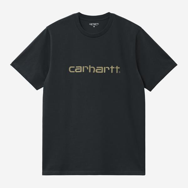 Carhartt WIP Script T-Shirt Deep Night - Gentle Green-Black Sheep Skate Shop
