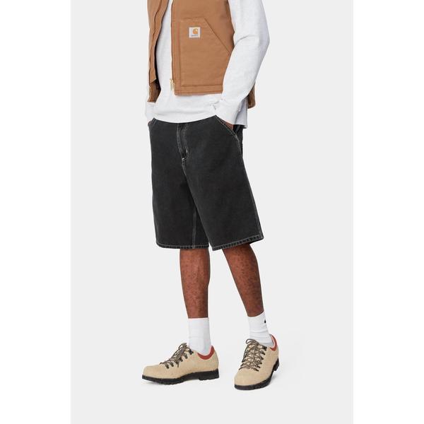 Carhartt WIP Simple Denim Short Black Heavy Stone Wash-Black Sheep Skate Shop