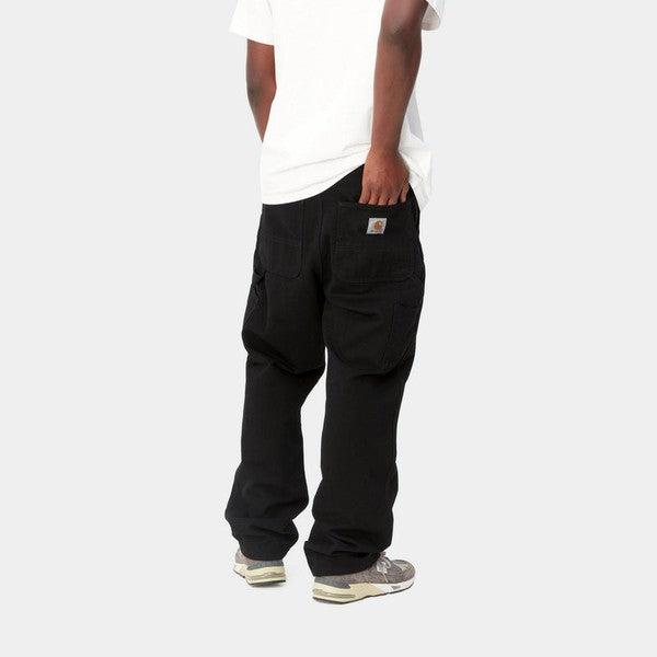 Carhartt WIP Single Knee Pant Dearborn Canvas Rinsed Black-Black Sheep Skate Shop